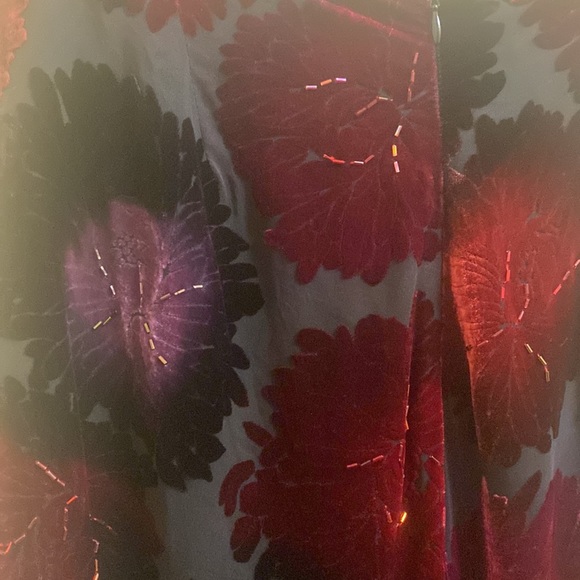 BNWT Vintage Lillie Rubin Velvet Burnout Beaded Silk Skirt - Picture 7 of 7